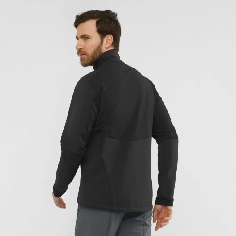 Black Salomon Agile Men's Shell Jackets | IE SE8724